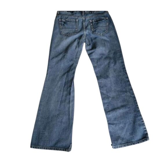 American Eagle Ladies Original 77 Blue Medium Wash  Bootcut Denim Jeans Size 2S - Picture 2 of 15